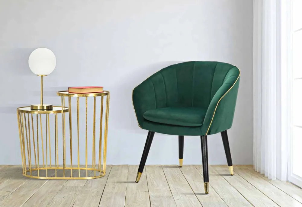 Viadurini Living Moderne Sessel-Gepolsterter Sessel aus Stoff und Holz für Wohnzimmer, modernes Design - Maddy