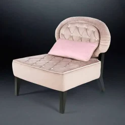 Viadurini Living Klassische Sessel-Gepolsterter Sessel aus Samt im Capitonnè Stil Elizabeth