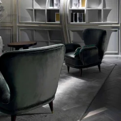 Viadurini Living Klassische Sessel-Gepolsterter Sessel in klassischem Design, 78x75cm, Benny