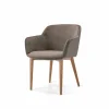 Viadurini Living Moderne Stühle-Gepolsterter Stuhl mit Untergestell aus Eschenholz und Sitz aus Stoff oder Leder – Bardella