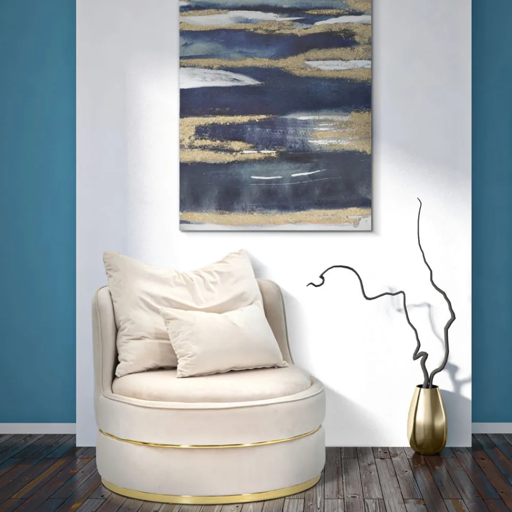 Viadurini Living Moderne Sessel-Gepolsterter und gepolsterter Wohnzimmersessel aus Stoff mit Dekorationen - Patch