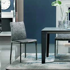 Viadurini Living Moderne Stühle-Gepolsterter und mit Stoff gepolsterter Stuhl, hergestellt in Italien, 4-teilig – Monnalisa