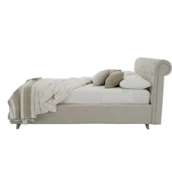 Viadurini Night Design Maßgeschneiderte Möbel|Polsterbetten-Gepolstertes Design-Doppelbett mit Container Made in Italy - Scarpetta