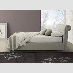 Viadurini Night Design Maßgeschneiderte Möbel|Polsterbetten-Gepolstertes Design-Doppelbett mit Container Made in Italy - Scarpetta