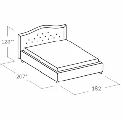 Viadurini Night Design Polsterbetten-Gepolstertes Doppelbett aus Kunstleder mit Aufbewahrungsbox 160x190/200 cm Agly