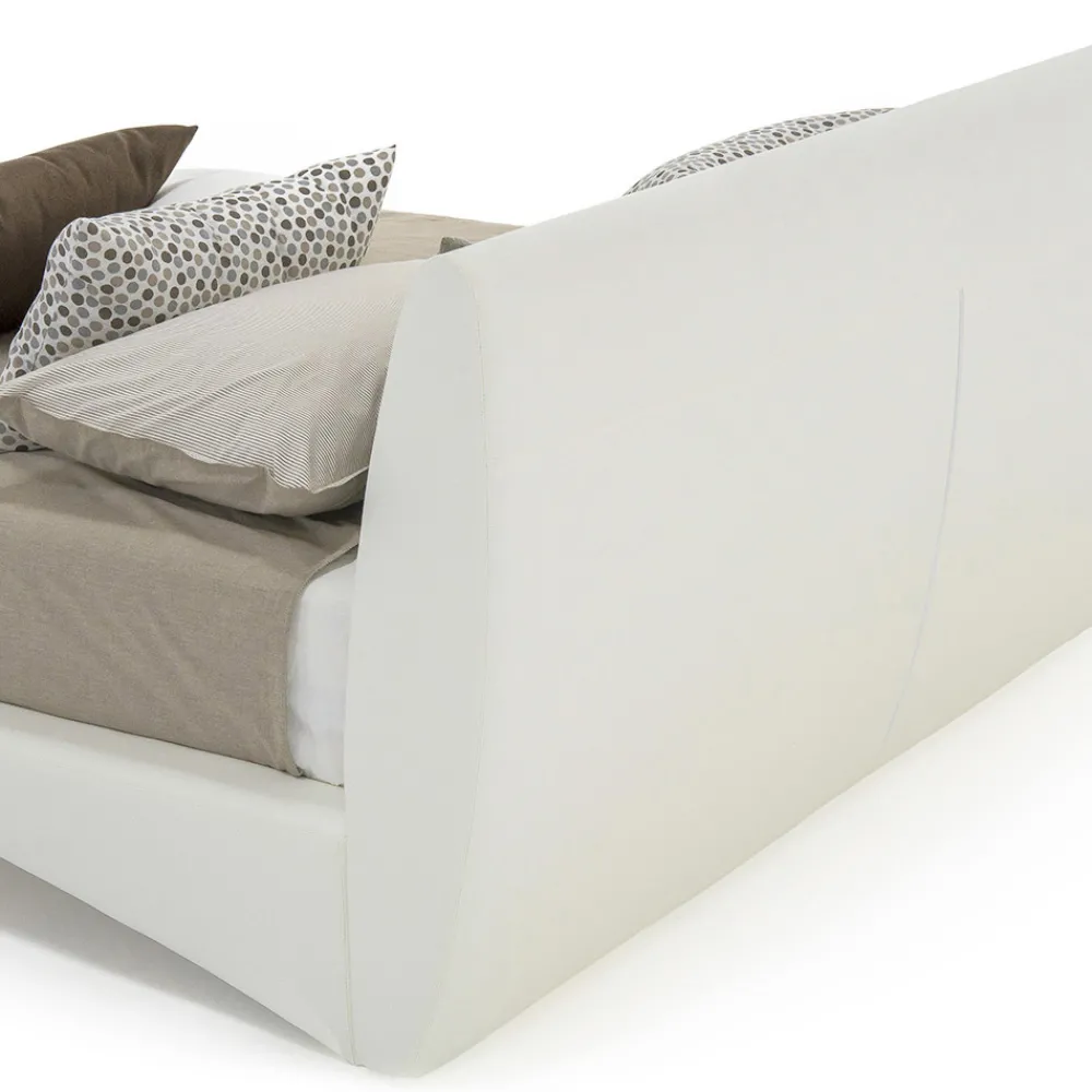 Viadurini Night Design Maßgeschneiderte Möbel|Polsterbetten-Gepolstertes Doppelbett aus Kunstleder oder Stoff Made in Italy - Armonica