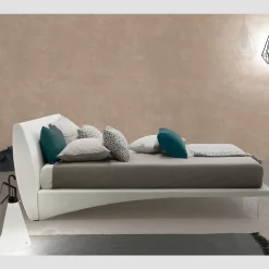 Viadurini Night Design Maßgeschneiderte Möbel|Polsterbetten-Gepolstertes Doppelbett aus Kunstleder oder Stoff Made in Italy - Armonica