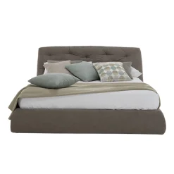 Viadurini Night Design Maßgeschneiderte Möbel|Polsterbetten-Gepolstertes Doppelbett mit Box aus Kunstleder oder Stoff Made Italy - Nasenpolster