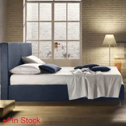 Viadurini Night Design Maßgeschneiderte Möbel|Polsterbetten-Gepolstertes Doppelbett mit Matratze und Kissen Made in Italy - Verga