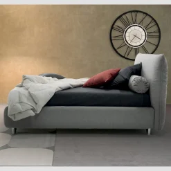 Viadurini Night Design Maßgeschneiderte Möbel|Polsterbetten-Gepolstertes Doppelbett mit Box, Stoff oder Kunstleder Made in Italy - Lardino