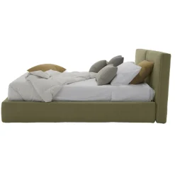 Viadurini Night Design Maßgeschneiderte Möbel|Polsterbetten-Gepolstertes Doppelbett mit Box aus Ecoleather-Stoff Made in Italy - Desert