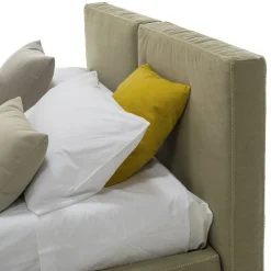 Viadurini Night Design Maßgeschneiderte Möbel|Polsterbetten-Gepolstertes Doppelbett mit Box aus Ecoleather-Stoff Made in Italy - Desert