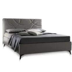 Viadurini Night Design Maßgeschneiderte Möbel|Polsterbetten-Gepolstertes Doppelbett mit Aufbewahrungsbox Made in Italy - Sonnenblume