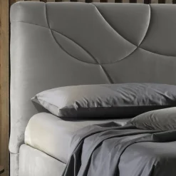 Viadurini Night Design Maßgeschneiderte Möbel|Polsterbetten-Gepolstertes Doppelbett mit Aufbewahrungsbox Made in Italy - Sonnenblume