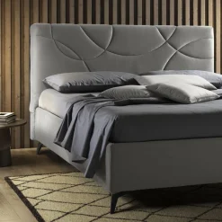 Viadurini Night Design Maßgeschneiderte Möbel|Polsterbetten-Gepolstertes Doppelbett mit Aufbewahrungsbox Made in Italy - Sonnenblume