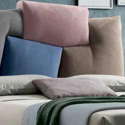 Viadurini Night Design Maßgeschneiderte Möbel|Polsterbetten-Gepolstertes Doppelbett mit Stoffbehälter - Belle