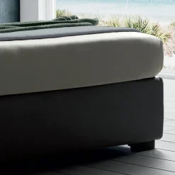 Viadurini Night Design Maßgeschneiderte Möbel|Polsterbetten-Gepolstertes Doppelbett mit Stoffbehälter - Belle