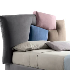 Viadurini Night Design Maßgeschneiderte Möbel|Polsterbetten-Gepolstertes Doppelbett mit Stoffbehälter - Belle