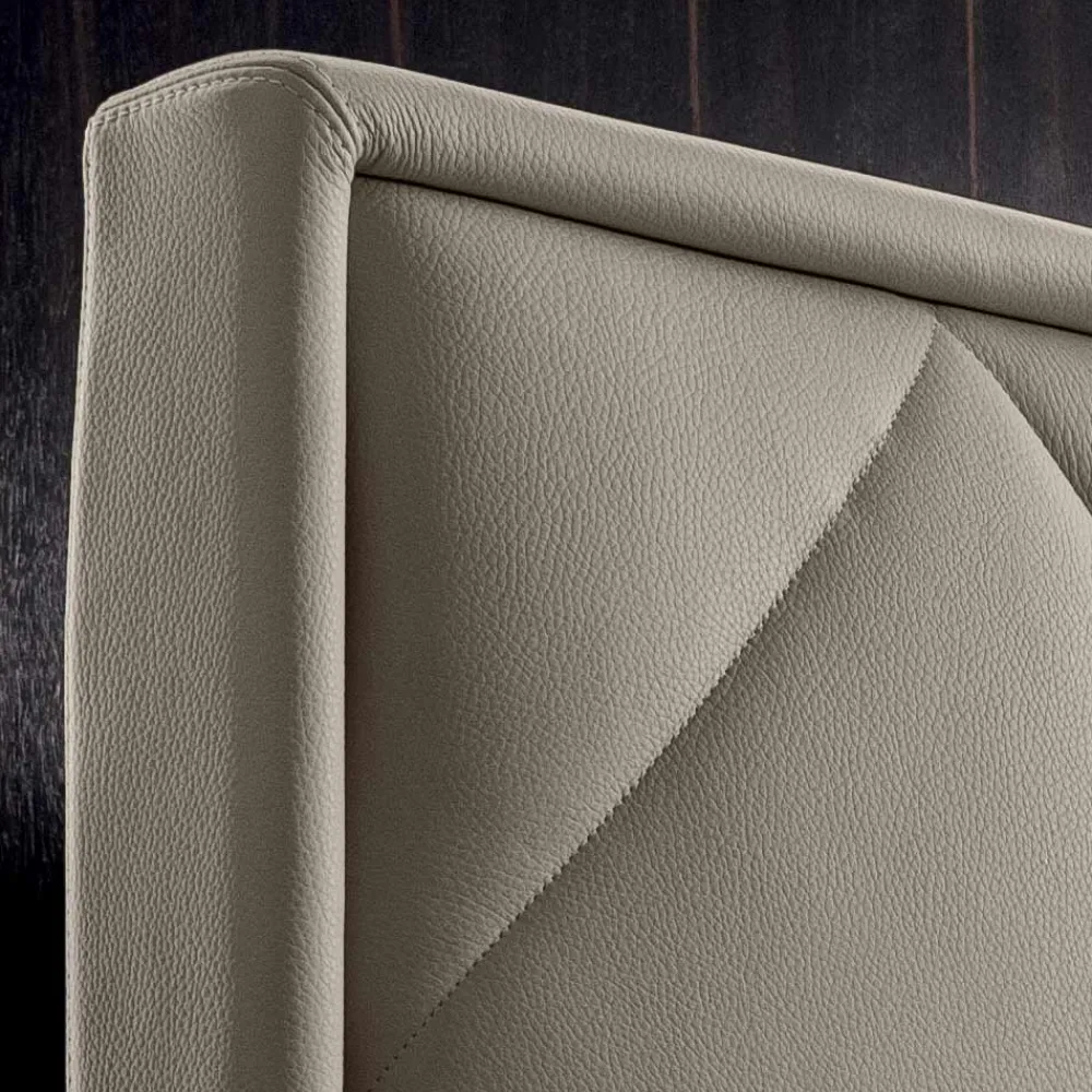 Viadurini Night Design Polsterbetten-Gepolstertes Doppelbett mit Stoff- oder Lederbezug - Celebre