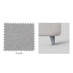 Viadurini Night Design Polsterbetten-Gepolstertes Doppelbett mit optionalem Stauraum, hergestellt in Italien – Akira