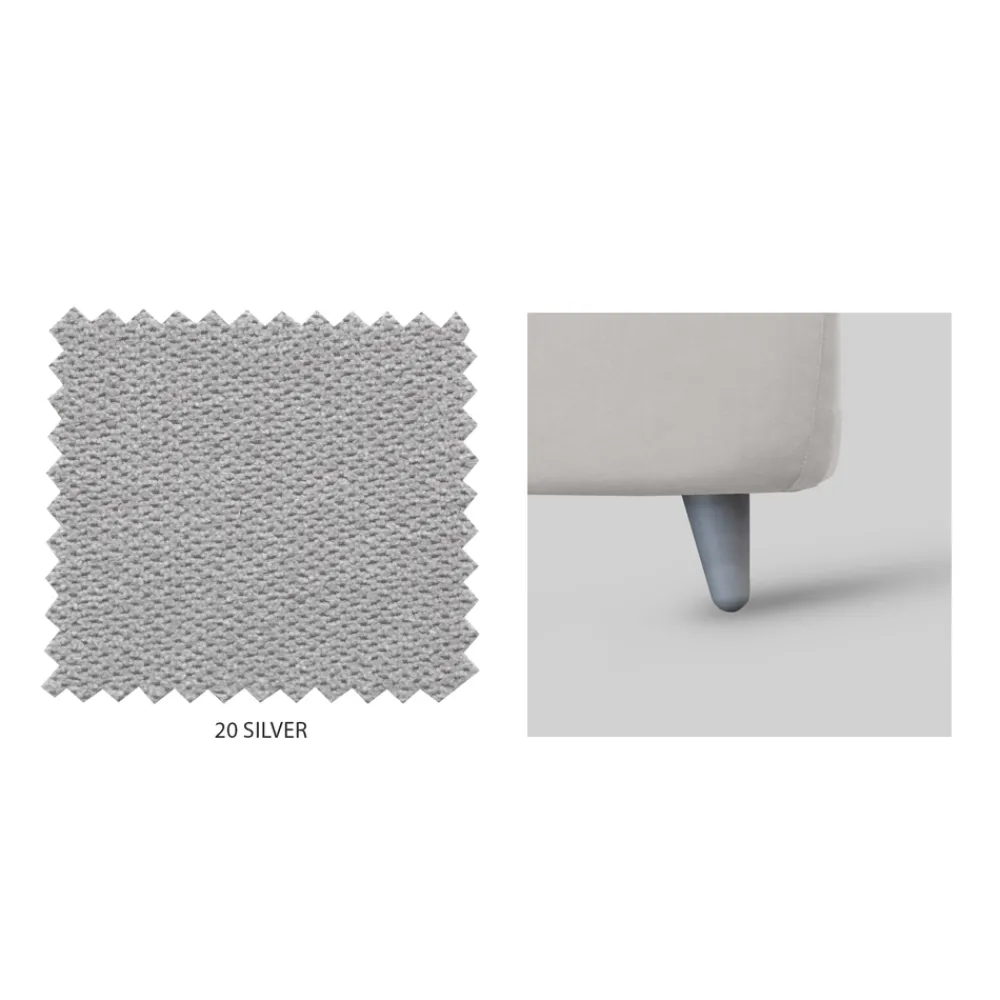 Viadurini Night Design Polsterbetten-Gepolstertes Doppelbett mit optionalem Stauraum, hergestellt in Italien – Akira