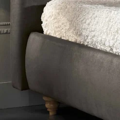 Viadurini Night Design Polsterbetten-Gepolstertes Doppelbett  mit Aufbewahrungsbox 160x190/200cm Leone