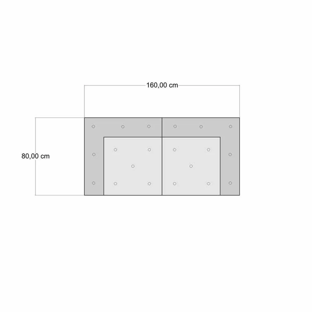 Viadurini Italian Sofas Moderne Sofas-Gepolstertes Zweisitzer-Ethnosofa aus Patchworkstoff und Holzfaser