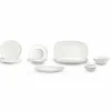 Viadurini Kitchen Teller Set-Geschirrset aus weißem Porzellan 23 Teile Modernes und elegantes Design - Nalah