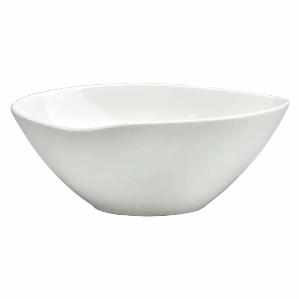 Viadurini Kitchen Teller Set-Geschirrset aus weißem Porzellan 23 Teile Modernes und elegantes Design - Nalah