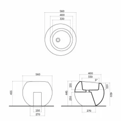 Viadurini Bathroom Bidet-Geschliffenes kugelförmiges Bidet aus farbiger Keramik Fanna