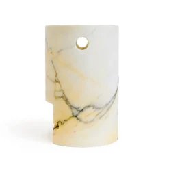 Viadurini Design Deko Vasen-Gesichtsförmige Vase aus Satinmarmor Made in Italy - Asahi