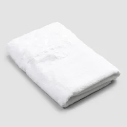 Viadurini Textile Handtücher-Gesichtstuch aus weißem Baumwollfrottier mit geometrischem Dekor - Gimmy