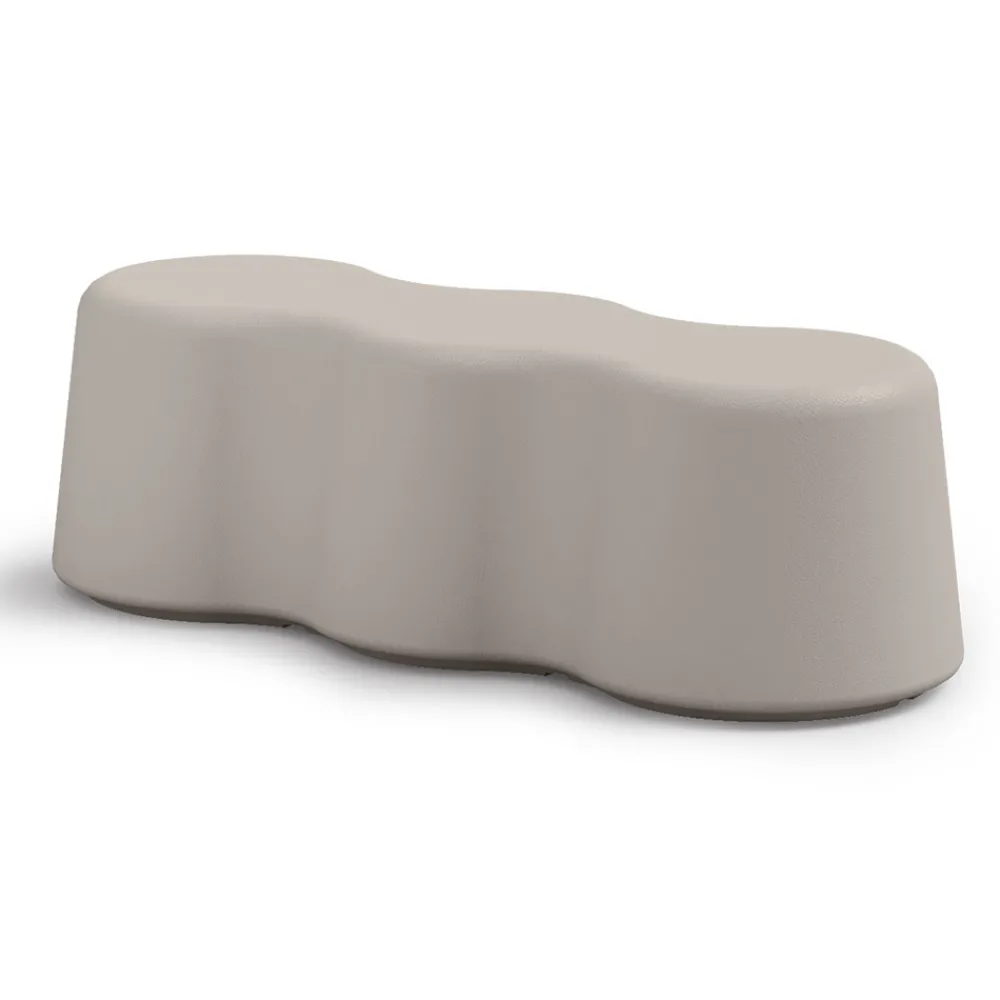 Viadurini Living Moderne Wohnzimmerbank-Gewellte Innenbank aus farbigem Polyethylen Made in Italy - Marion