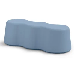 Viadurini Living Moderne Wohnzimmerbank-Gewellte Innenbank aus farbigem Polyethylen Made in Italy - Marion