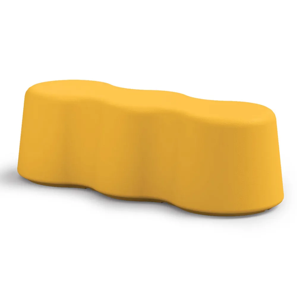 Viadurini Living Moderne Wohnzimmerbank-Gewellte Innenbank aus farbigem Polyethylen Made in Italy - Marion