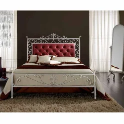 Viadurini Night Design Maßgeschneiderte Möbel|Schmiedeeisen Doppelbetten-Giglo Doppelbett aus Schmiedeeisen in Design