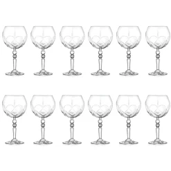 Viadurini Kitchen Italienisches Kristallgeschirr-Gin Tonic Cocktailglas Service in Eco Crystal 12 Stück - Bromeo