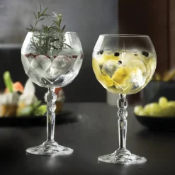 Viadurini Kitchen Italienisches Kristallgeschirr-Gin Tonic Cocktailglas Service in Eco Crystal 12 Stück - Bromeo