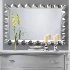 Viadurini Living Wandspiegel-Glamour Wandspiegel mit Spiegelrahmen mit Perlenrand Lane