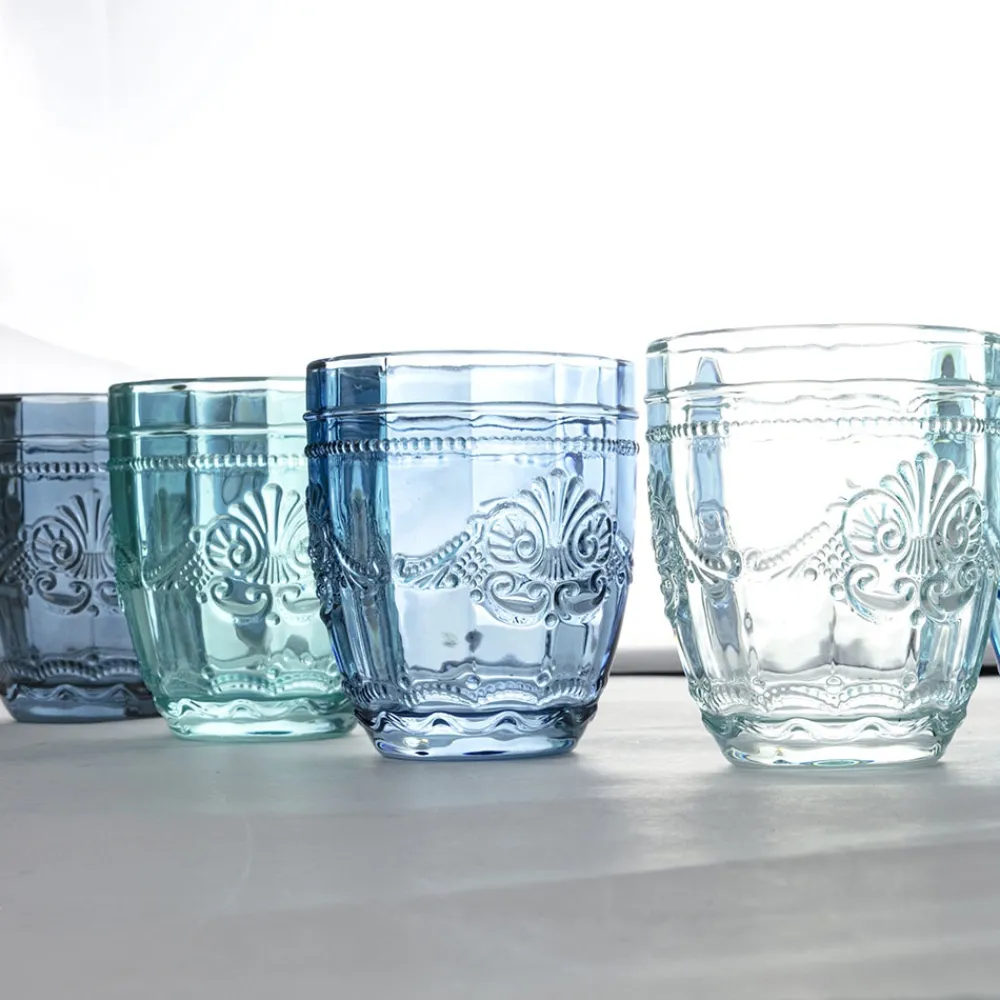 Viadurini Kitchen Gläser Set-Glas Service Wassergläser mit Arabescato Dekoration 12 Stück - Schraube