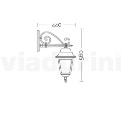 Viadurini Lighting Garten-Wandlampen-Glaslampe mit Struktur aus Aluminiumdruckguss Made in Italy - Scintilla