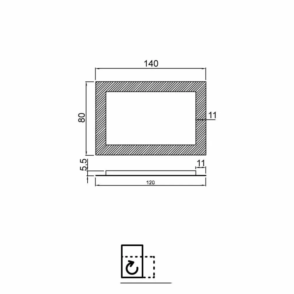 Viadurini Bathroom Badspiegel-Glasspiegel des modernen Designs mit Dekoration, Cecilia