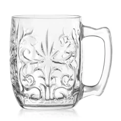 Viadurini Kitchen Italienisches Kristallgeschirr-Glastasse für Moscow Mule in verziertem Öko-Kristall 8 Stück - Destino