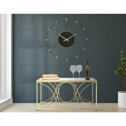 Viadurini Living Moderne Couchtische-Gold Couchtisch mit Spiegelplatte und Eisenstruktur - Emilia