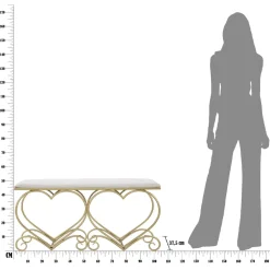 Viadurini Living Moderne Wohnzimmerbank-Gold Eisenbank mit gepolstertem Sitz mit Stoffbezug - Alchimia