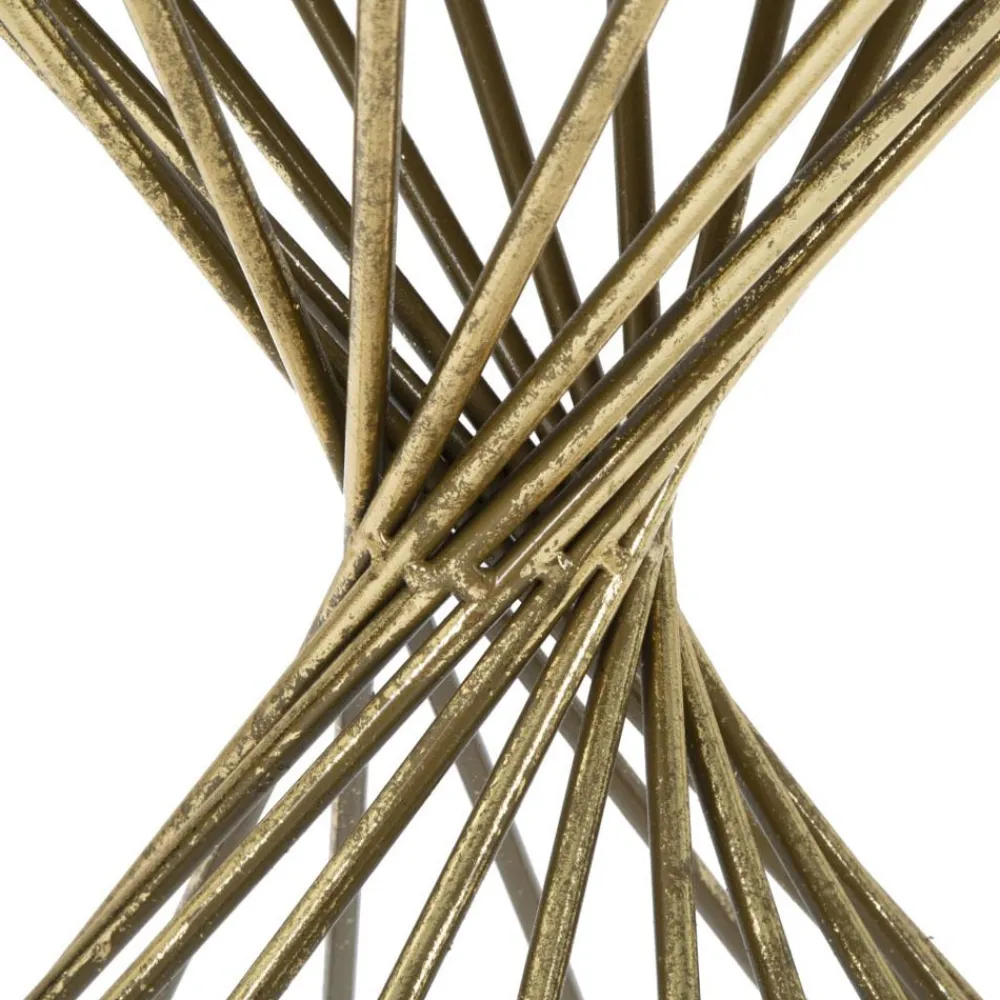 Viadurini Living Moderne Couchtische-Goldener Couchtisch aus Eisen mit Spiegelplatte - Apricot