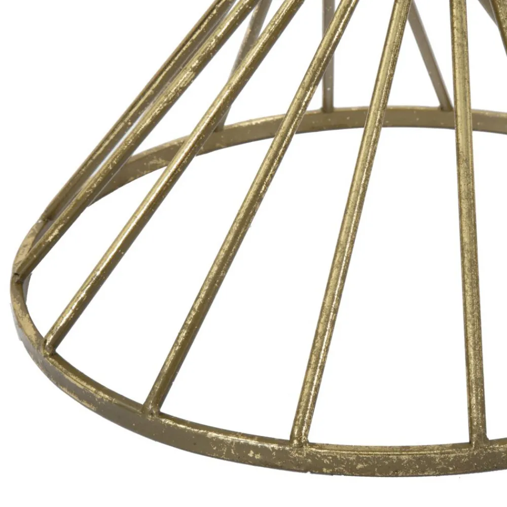 Viadurini Living Moderne Couchtische-Goldener Couchtisch aus Eisen mit Spiegelplatte - Apricot