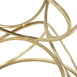 Viadurini Living Moderne Couchtische-Goldener Couchtisch mit Glasplatte und Eisengestell - Devon