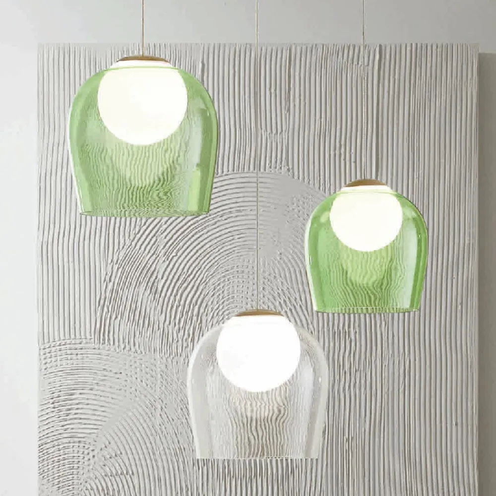 Viadurini Lighting Moderne Kronleuchter-Goldfarbener Kronleuchter aus lackiertem Metall mit 3 LEDs und optionalem Glas – Buche