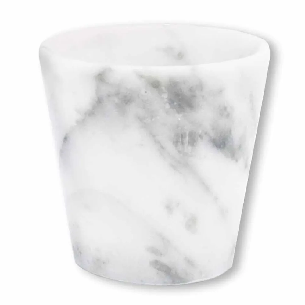 Viadurini Kitchen Gläser Set-Grappaglas aus weißem Carrara-Marmor Made in Italy - Fergie